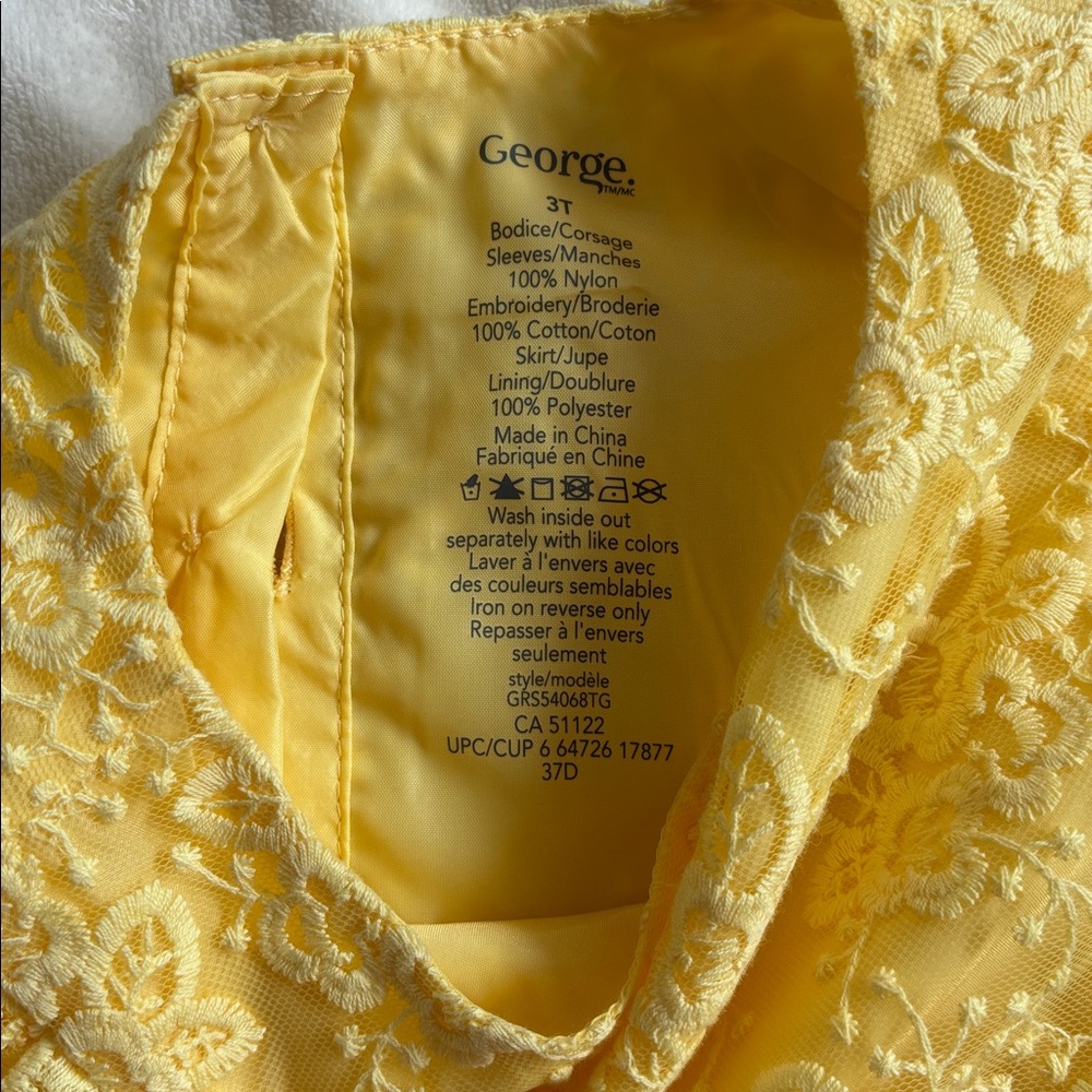 George Yellow Embroidered Dress - Picture 2 of 3